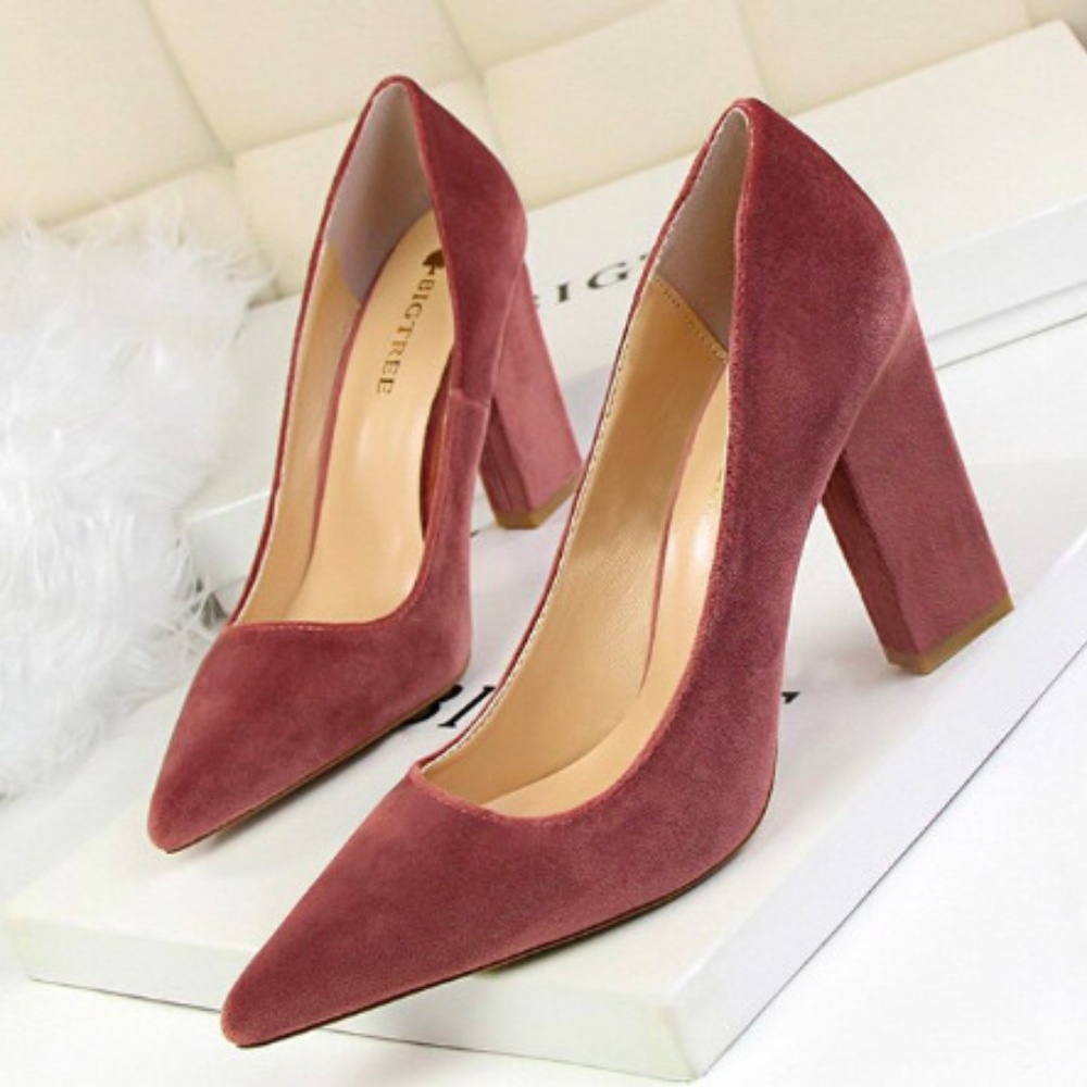 Velvet Suede Heels - BRAND NEW - Size 6.5